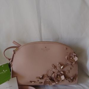 Kate Spade Pink crossbody bag with roses